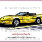 1986 Corvette Pace Car Laser Color Print