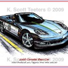 2008 Corvette Pace Car Laser Color Print