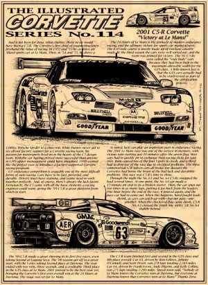 2001 Le Mans Winning C5-R Corvette Illustrated Series No. 114