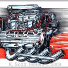 392 HEMI Engine Laser Color Print