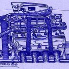 426 Blown Hemi Engine Diazo Print