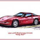 1993 40th Anniversary Corvette Laser Color Print