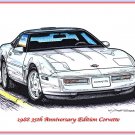 1988 35th Anniversary Corvette Laser Color Print