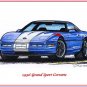 1996 Grand Sport Corvette Laser Color Print