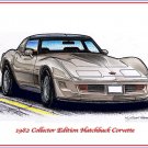 1982 Collector Edition Hatchback Corvette Laser Color Print
