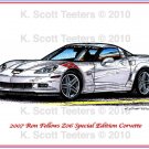 2007 Ron Fellows Z06 Special Edition Corvette Laser Color Print