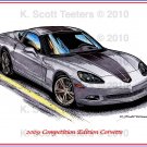 2009 Competition Edition Corvette Laser Color Print