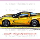 2009 GT-1 Championship Edition Corvette Laser Color Print