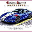 1996 Grand Sport Corvette Laser Color Print