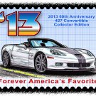 2013 60th Anniversary 427 Convertible Collector Edition Corvette Postage Stamp Art Print