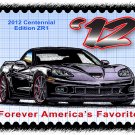 2012 Centennial Edition ZR1 Corvette Postage Stamp Art Print