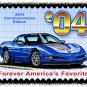 2004 Commemorative Edition Corvette Postage Stamp Art Print