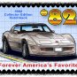 1982 Collector Edition Hatchback Corvette Postage Stamp Art Print