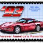 1993 40th Anniversary Edition Corvette Postage Stamp Art Print
