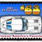 1963 Corvette Year by Year Postage Stamp Art Print