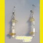 Yellow Gemstones Earrings,MOP tubes,Crystals,Original Design, Ramona Beasley