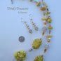 Reduced! Bold Statement Necklace,Bright Yellow Color, Pearls,Crystals,Artisan, Ramona Beasley