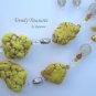 Reduced! Bold Statement Necklace,Bright Yellow Color, Pearls,Crystals,Artisan, Ramona Beasley