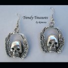 Skull Earrings, Goth, Biker, Original Design, Ramona Beasley