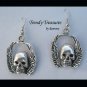 Skull Earrings, Goth, Biker, Original Design, Ramona Beasley
