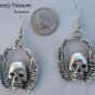 Skull Earrings, Goth, Biker, Original Design, Ramona Beasley