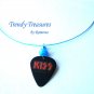 KISS Guitar Pick Necklace, Ace Frehely, Artisan Crafted, Ramona Beasley