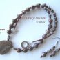 Mushroom Jasper Teardrop Pendant Necklace, Matching Earrings, Natural Polished Jasper
