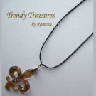 New Orleans Saints Fleur De Lis Glass Pendant Necklace,Artisan Crafted,Ramona Beasley