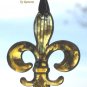 New Orleans Saints Fleur De Lis Glass Pendant Necklace,Artisan Crafted,Ramona Beasley