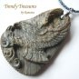 Carved Eagle, Natural Agate, Gray Color, Natural Polished Gemstone
