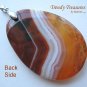 Red Onyx Agate Pendant,Polished Gemstone, Make Necklace, Texas