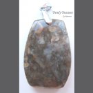 Fossil Turtella Shell Agate Pendant, Polished Gemstone, Make Necklace, Texas