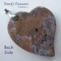 Ocean Jasper Tilted Heart Pendant, Artisan Crafted, Make Necklace, Texas