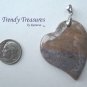 Ocean Jasper Tilted Heart Pendant, Artisan Crafted, Make Necklace, Texas