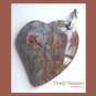 Ocean Jasper Tilted Heart Pendant, Artisan Crafted, Make Necklace, Texas
