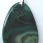 Green Onyx Agate Pendant,Polished Gemstone, Make Necklace, Texas