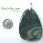 Green Onyx Agate Pendant,Polished Gemstone, Make Necklace, Texas