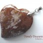 Ocean Jasper Tilted Heart Pendant, Artisan Crafted, Make Necklace, Texas