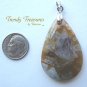 Bamboo Agate Teardrop Pendant, Artisan Crafted, Gemstone, #TrendyTreasuresByRamona