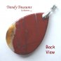 Flame Jasper Teardrop Pendant, Gemstone, #TrendyTreasuresByRamona