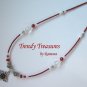Vintage Cross Pendant Necklace, Red Rhinestones, Original Design, Ramona Beasley
