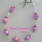 Pink Freshwater Pearls Bracelet, AB Crystal Rondelles, Stunning Bracelet, Ramona Beasley