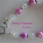Pink Freshwater Pearls Bracelet, AB Crystal Rondelles, Stunning Bracelet, Ramona Beasley