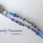 Blue Crystal Watchband, Interchangeable, Clips On, Ramona Beasley
