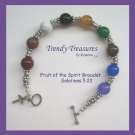 Fruit of the Spirit Artisan Bracelet Gemstones, Galatians 5:22, Trendy Treasures