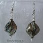 Silver Color Mother of Pearl Shell Earrings, Original Design,#TrendyTreasuresByRamona