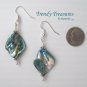 Turquoise Color Mother of Pearl Shell Earrings,Original Design,#TrendyTreasuresByRamona