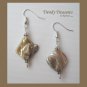 Ecru Color Mother of Pearl Shell Earrings, Original Design, #TrendyTreasuresByRamona