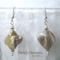 Ecru Color Mother of Pearl Shell Earrings, Original Design, #TrendyTreasuresByRamona