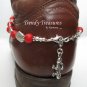Boot Bracelet,Red Gemstone,Boot Bling Jewelry Cowboy Cowgirl#TrendyTreasuresByRamona